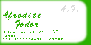 afrodite fodor business card